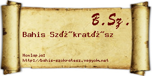 Bahis Szókratész névjegykártya